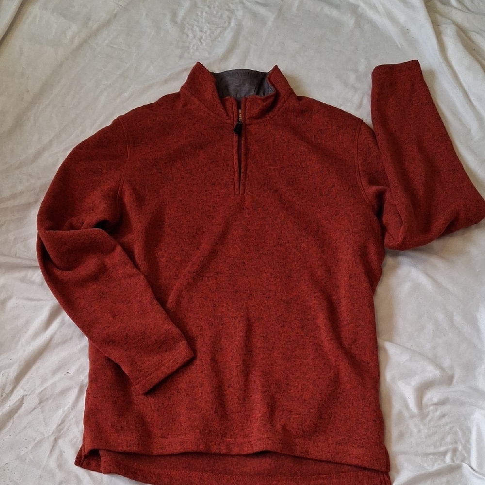 Wrangler Men's Maroon Zip-Up Sweater